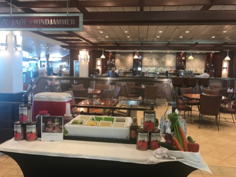 This ship had several bloody mary bars set up around the ship every morning!